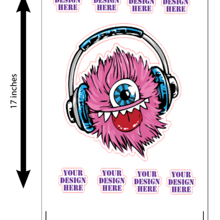 Personalized Ready to Press Opaque Heat Transfer (11"x17") lumise