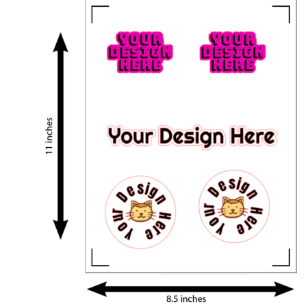 Personalized Ready to Press Opaque Heat Transfers (8.5"x11")