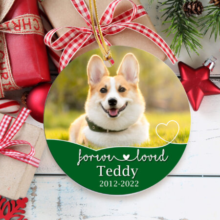 Pet Memorial Ornament with Photo - Dog Loss Gift - Pet Remembrance - Dog Memorial Ornament - Pet Memorial Keychain - Christmas Ornaments